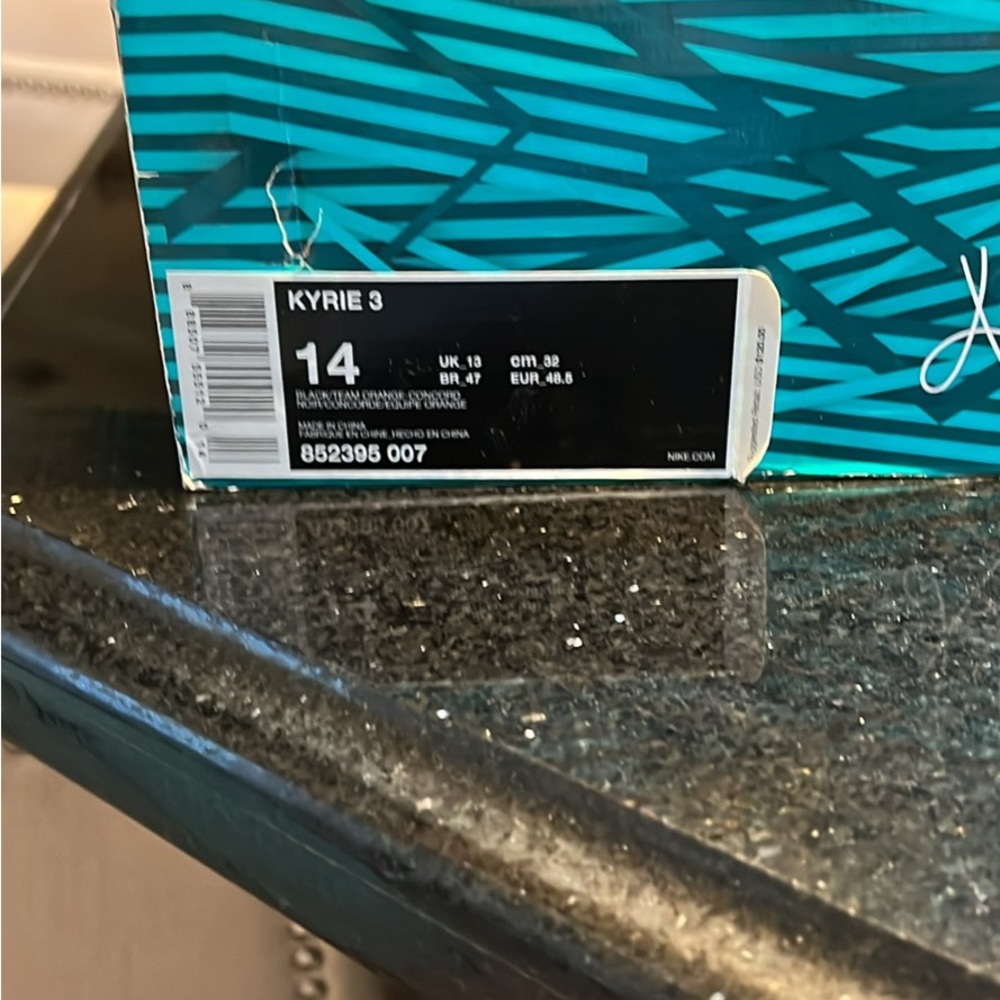 Nike Kyrie 3 Teal and Black Sneakers